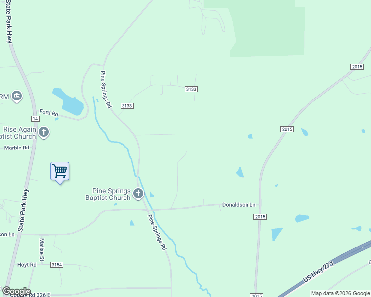 map of restaurants, bars, coffee shops, grocery stores, and more near 3343 County Road 328 East in Tyler