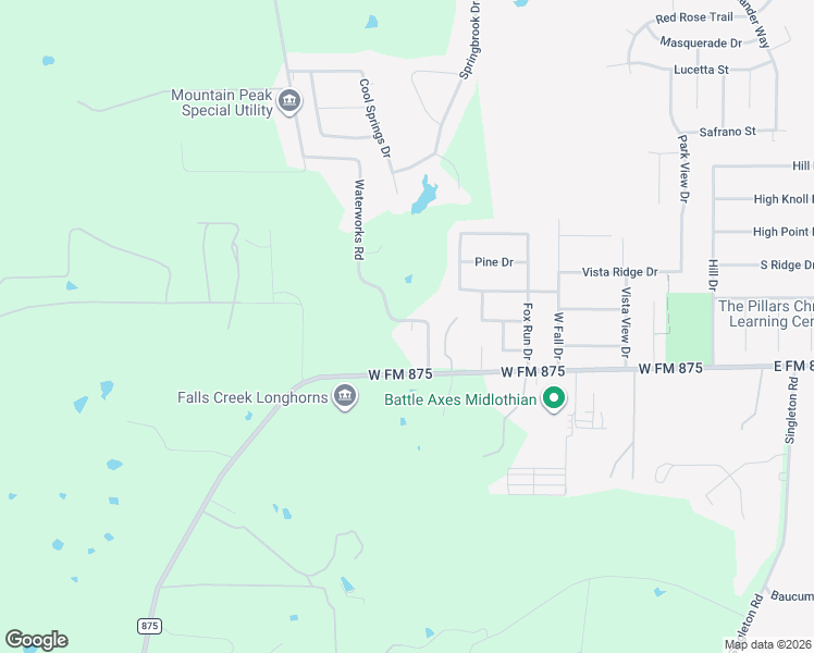 map of restaurants, bars, coffee shops, grocery stores, and more near 6431 Waterworks Road in Midlothian