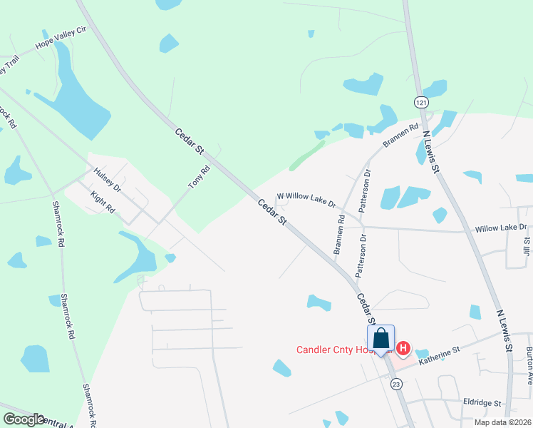 map of restaurants, bars, coffee shops, grocery stores, and more near 1005 Cedar Street in Metter