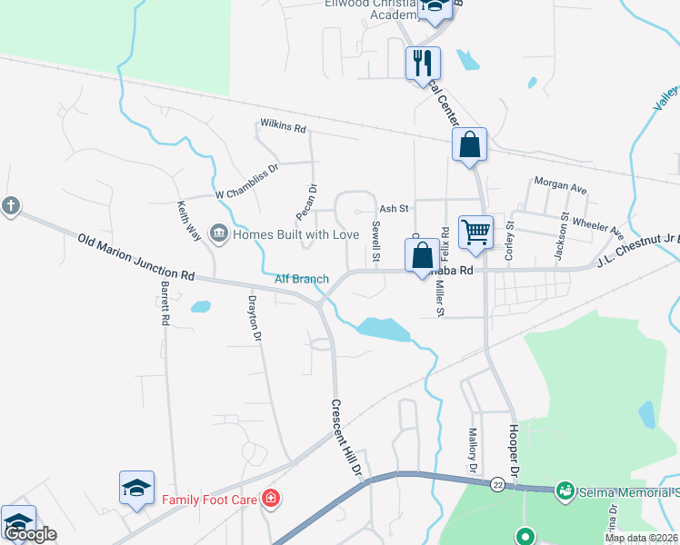map of restaurants, bars, coffee shops, grocery stores, and more near 1 Grove Lane in Valley Grande