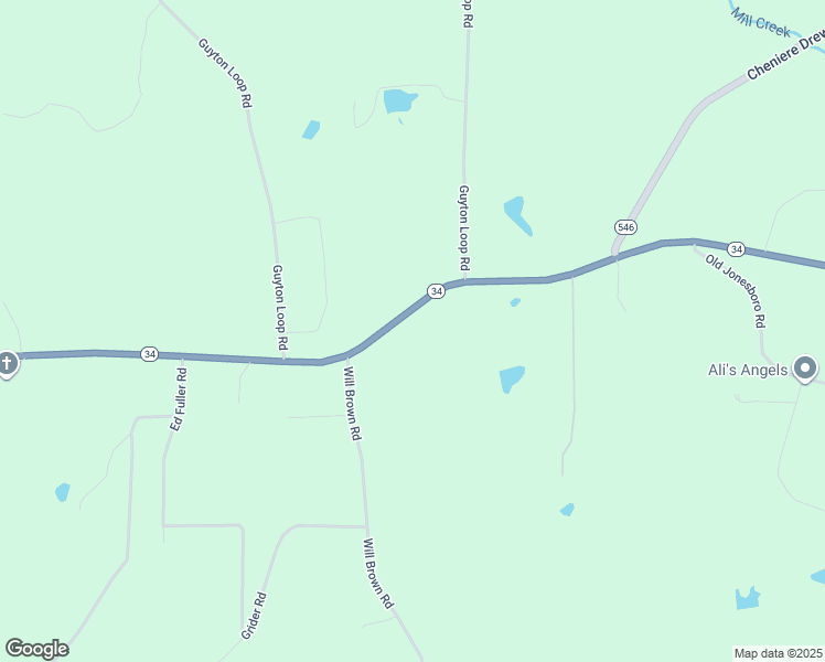 map of restaurants, bars, coffee shops, grocery stores, and more near 5299 Louisiana 34 in Eros