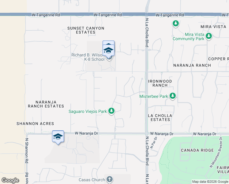 map of restaurants, bars, coffee shops, grocery stores, and more near 11461 N GEMINI DR in Oro Valley