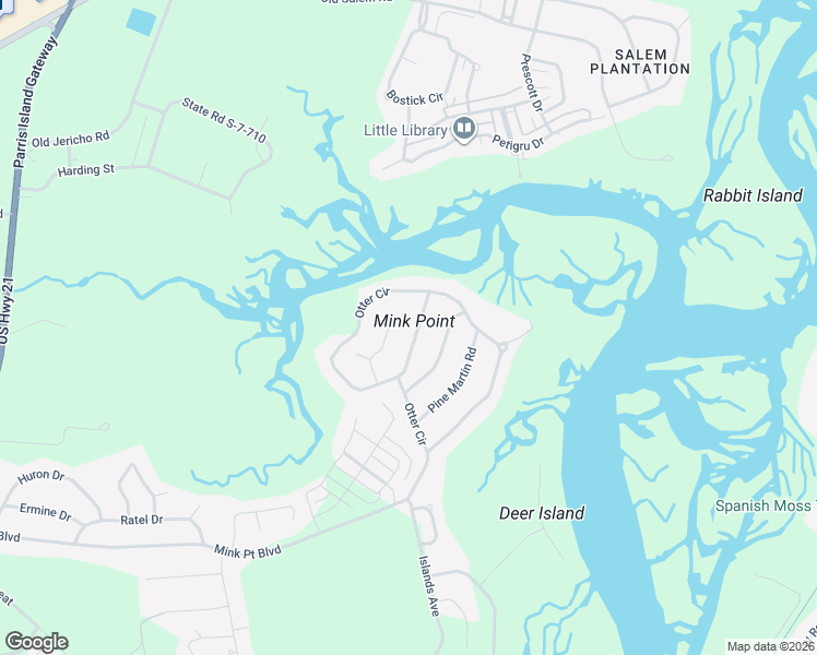 map of restaurants, bars, coffee shops, grocery stores, and more near 1011 Wolverine Drive in Beaufort
