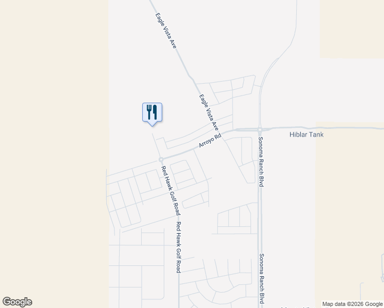 map of restaurants, bars, coffee shops, grocery stores, and more near 7499 Red Hawk Road in Las Cruces