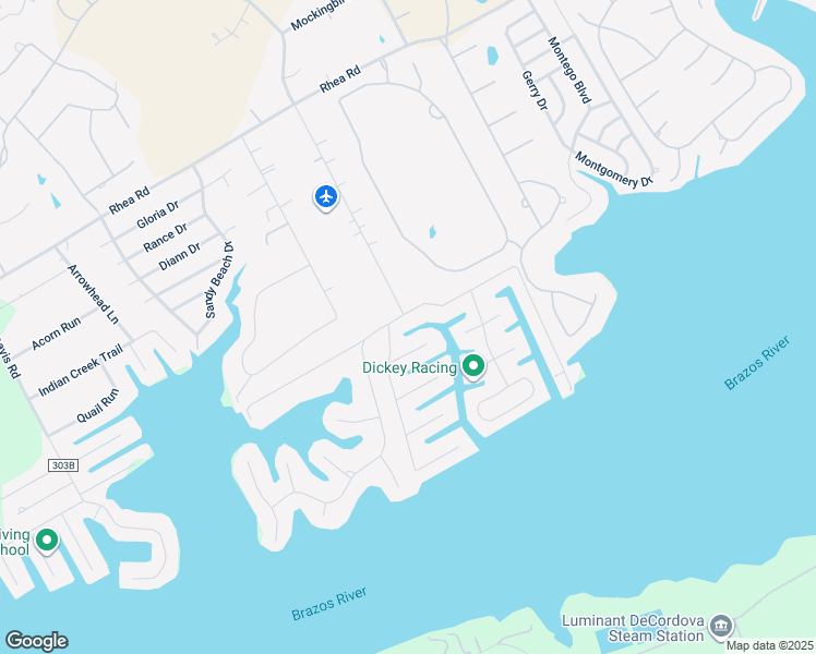 map of restaurants, bars, coffee shops, grocery stores, and more near 4303 North Port Ridglea Court in Granbury