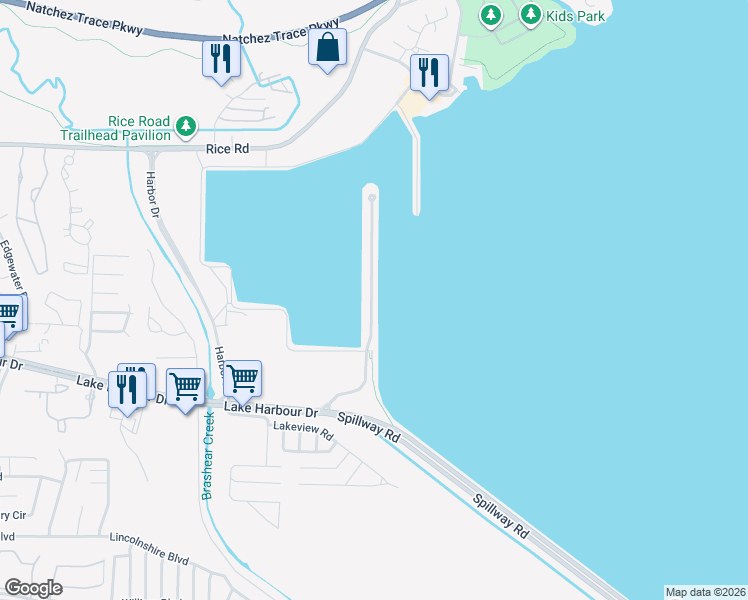 map of restaurants, bars, coffee shops, grocery stores, and more near 65 Breakers Lane in Ridgeland
