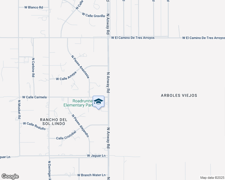 map of restaurants, bars, coffee shops, grocery stores, and more near 11661 North Anway Road in Marana