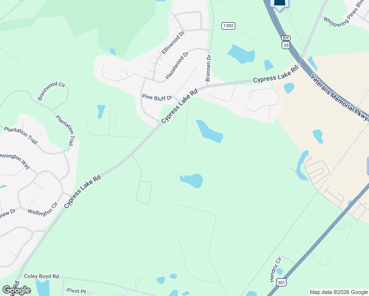 map of restaurants, bars, coffee shops, grocery stores, and more near 101 Evelyns Lane in Statesboro