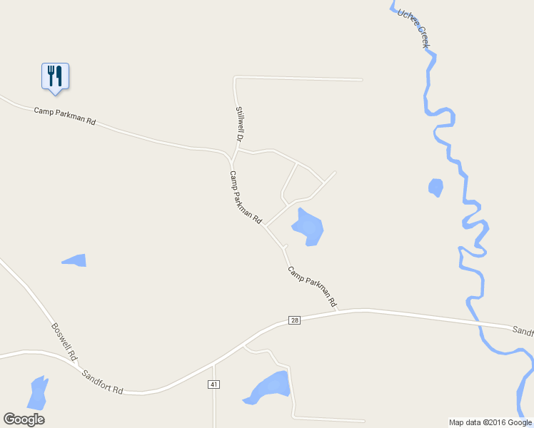 map of restaurants, bars, coffee shops, grocery stores, and more near 44 Camp Parkman Road in Phenix City