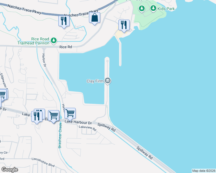 map of restaurants, bars, coffee shops, grocery stores, and more near 65 Breakers Lane in Ridgeland