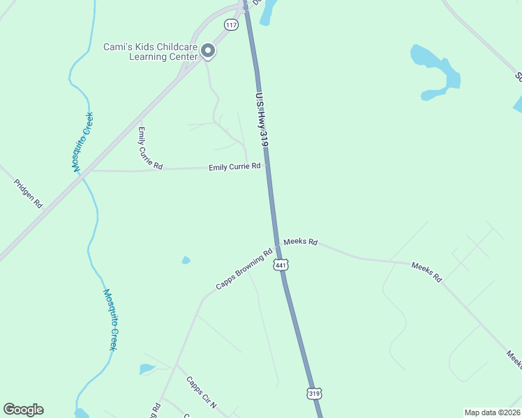 map of restaurants, bars, coffee shops, grocery stores, and more near 3093 Georgia 31 in Rentz