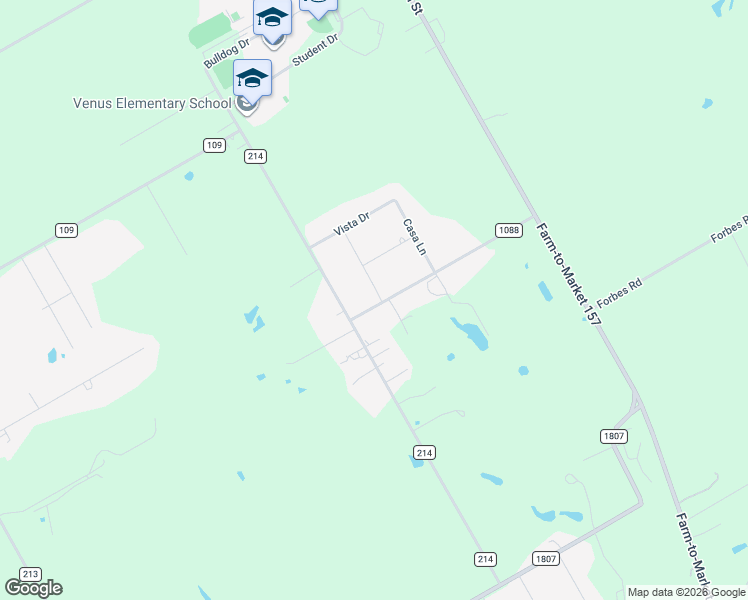 map of restaurants, bars, coffee shops, grocery stores, and more near 1310 Calle Lane in Venus