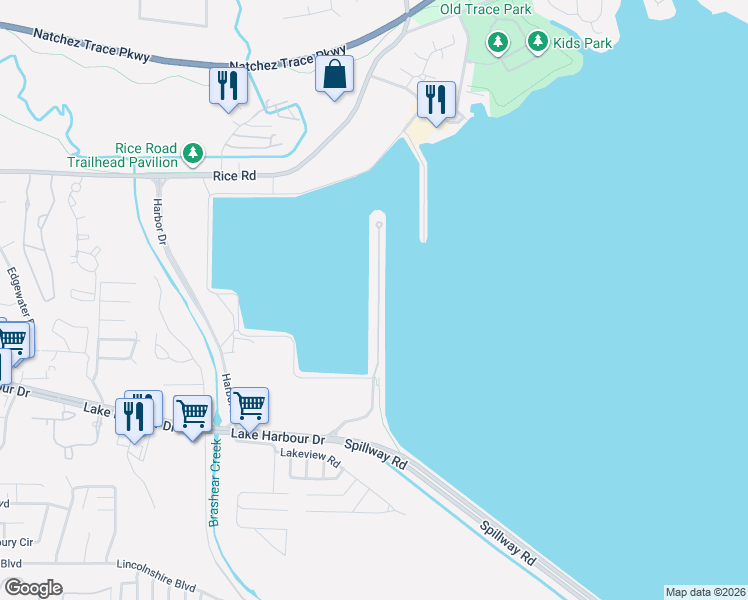 map of restaurants, bars, coffee shops, grocery stores, and more near 65 Breakers Lane in Ridgeland