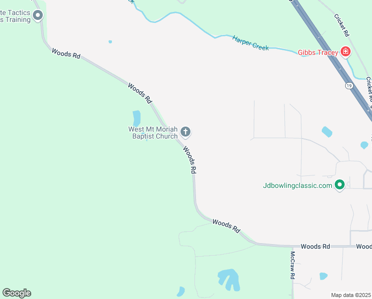 map of restaurants, bars, coffee shops, grocery stores, and more near 10497 Woods Road in Meridian