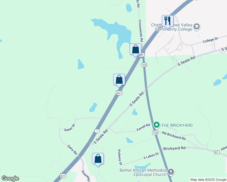 map of restaurants, bars, coffee shops, grocery stores, and more near in Phenix City