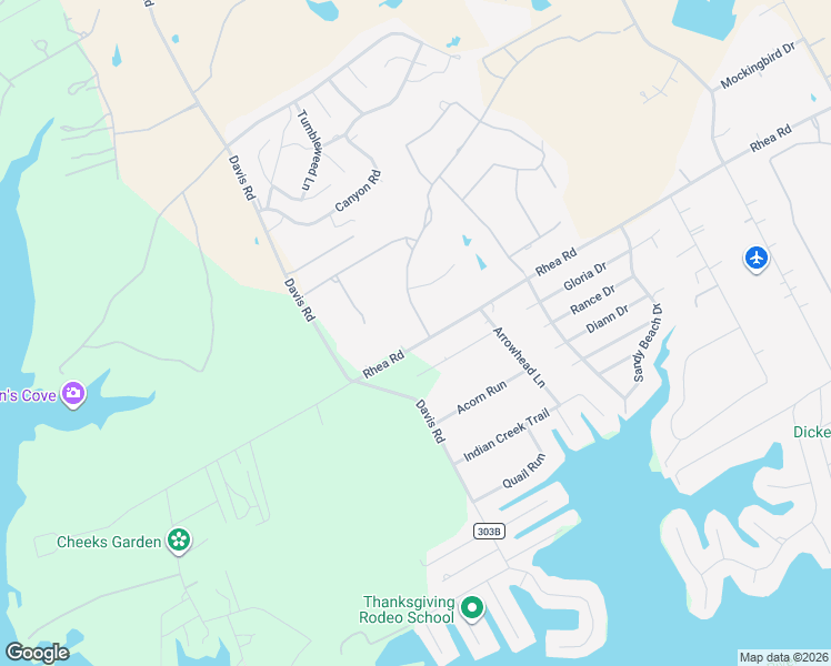 map of restaurants, bars, coffee shops, grocery stores, and more near 3702 Dry Creek Road in Granbury