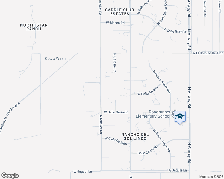 map of restaurants, bars, coffee shops, grocery stores, and more near 11716 North Musket Road in Marana