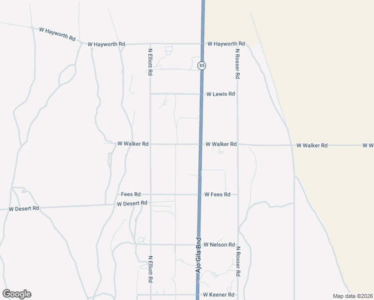 map of restaurants, bars, coffee shops, grocery stores, and more near 3361 North Ajo Gila Bend Highway in Ajo