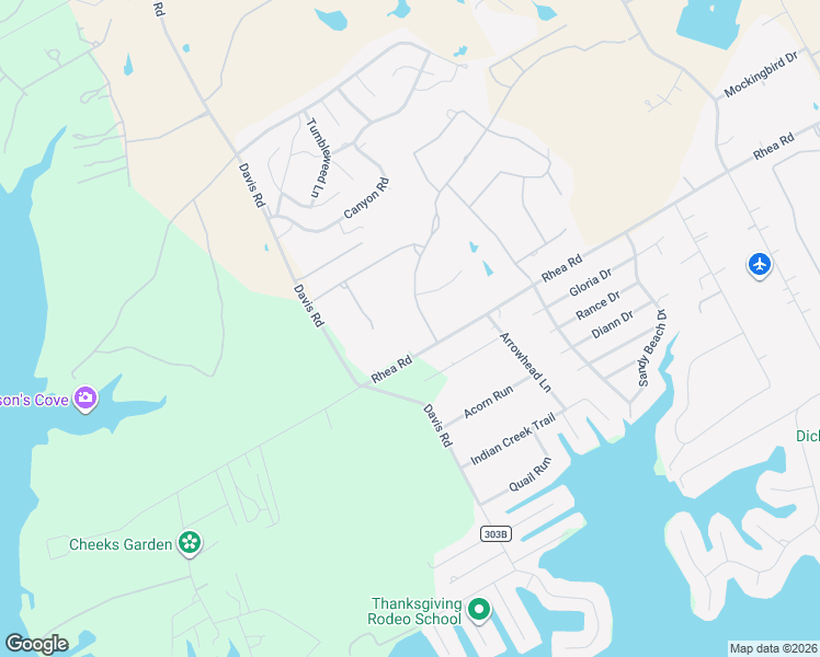 map of restaurants, bars, coffee shops, grocery stores, and more near 3702 Dry Creek Road in Granbury