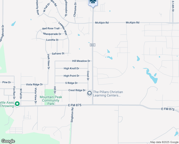 map of restaurants, bars, coffee shops, grocery stores, and more near 6050 Crest Drive in Midlothian