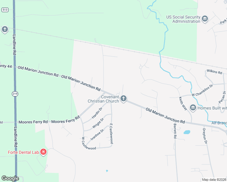 map of restaurants, bars, coffee shops, grocery stores, and more near 302 Old Marion Junction Road in Selma
