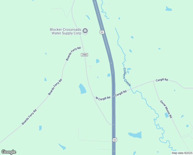 map of restaurants, bars, coffee shops, grocery stores, and more near 1109 Farm to Market Road 2983 in Marshall