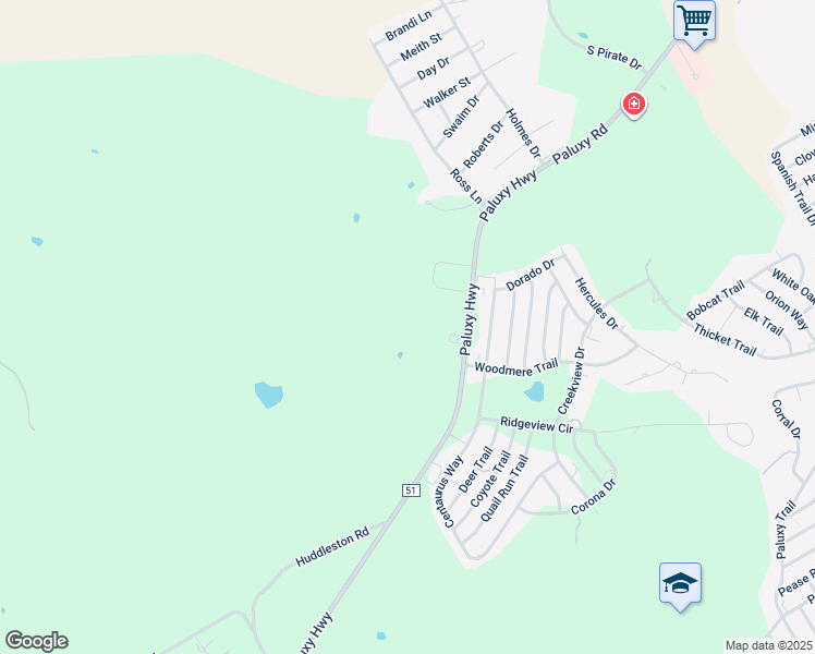 map of restaurants, bars, coffee shops, grocery stores, and more near 2300 Paluxy Highway in Granbury