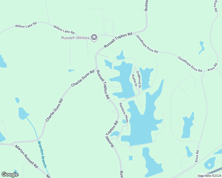 map of restaurants, bars, coffee shops, grocery stores, and more near 1812 Sunrise Road in Toomsuba