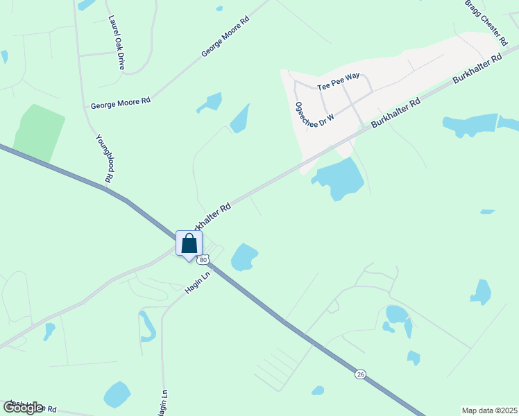 map of restaurants, bars, coffee shops, grocery stores, and more near 9764 Burkhalter Road in Statesboro