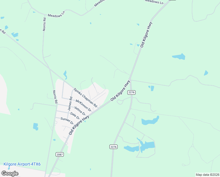 map of restaurants, bars, coffee shops, grocery stores, and more near 4440 Fm 2087 South in Kilgore