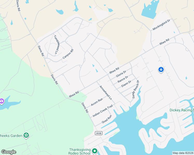 map of restaurants, bars, coffee shops, grocery stores, and more near 3809 Little Valley Court in Granbury