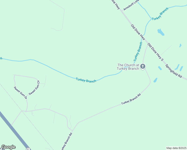 map of restaurants, bars, coffee shops, grocery stores, and more near 569 Turkey Branch Road in Springfield