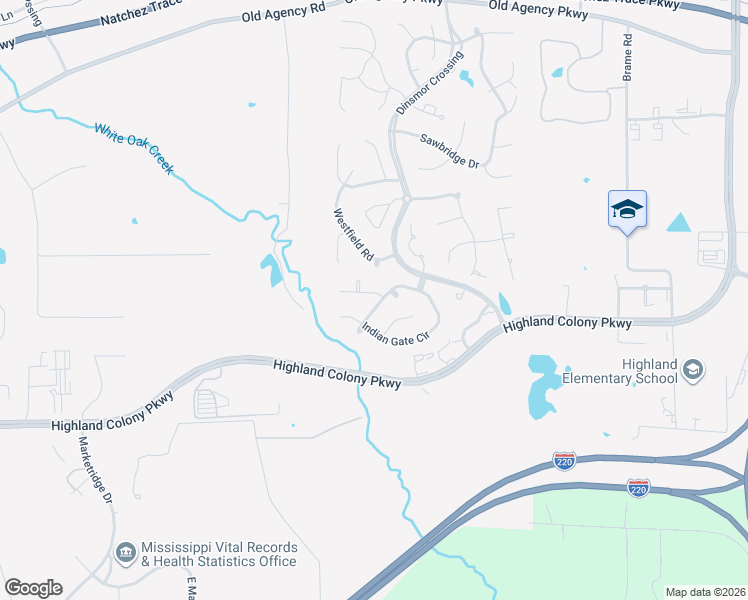 map of restaurants, bars, coffee shops, grocery stores, and more near 304 Feather Glen in Ridgeland