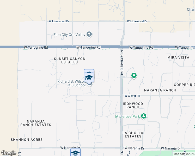 map of restaurants, bars, coffee shops, grocery stores, and more near 2251 West Tangor Place in Oro Valley