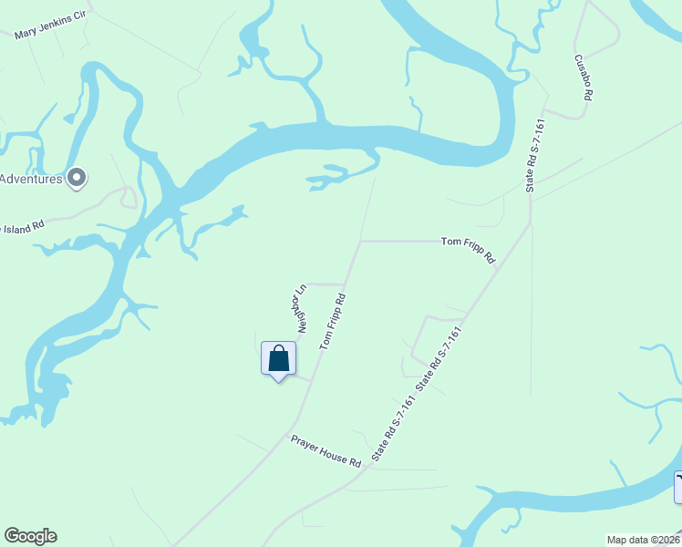 map of restaurants, bars, coffee shops, grocery stores, and more near 282-298 State Road S-7-517 in St Helena Island