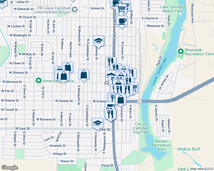 map of restaurants, bars, coffee shops, grocery stores, and more near in Carlsbad