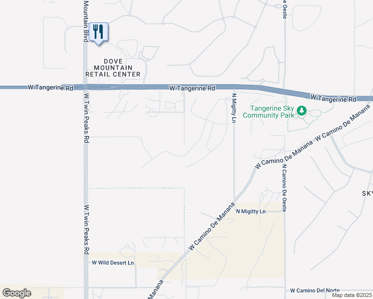 map of restaurants, bars, coffee shops, grocery stores, and more near 11838 North Raphael Way in Tucson