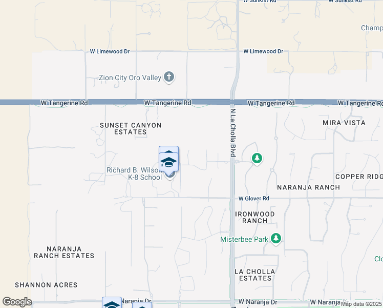 map of restaurants, bars, coffee shops, grocery stores, and more near 2251 West Tangor Place in Oro Valley