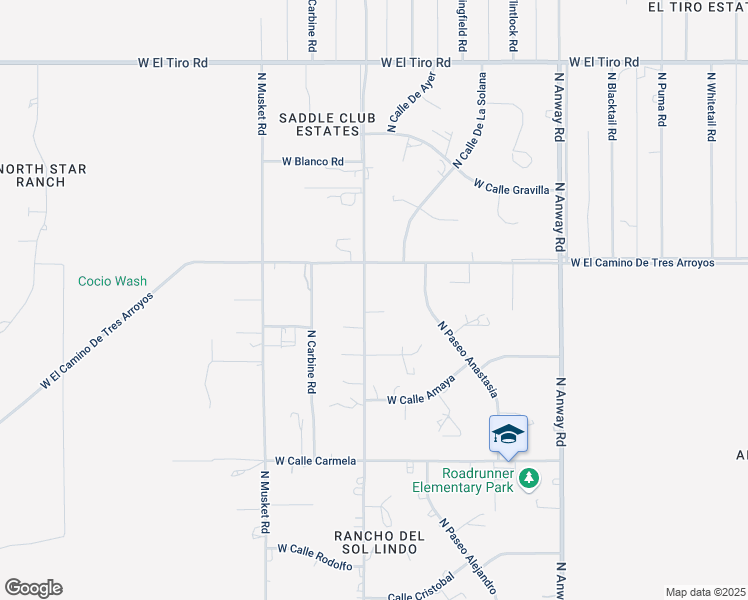 map of restaurants, bars, coffee shops, grocery stores, and more near 11935 North Derringer Road in Marana