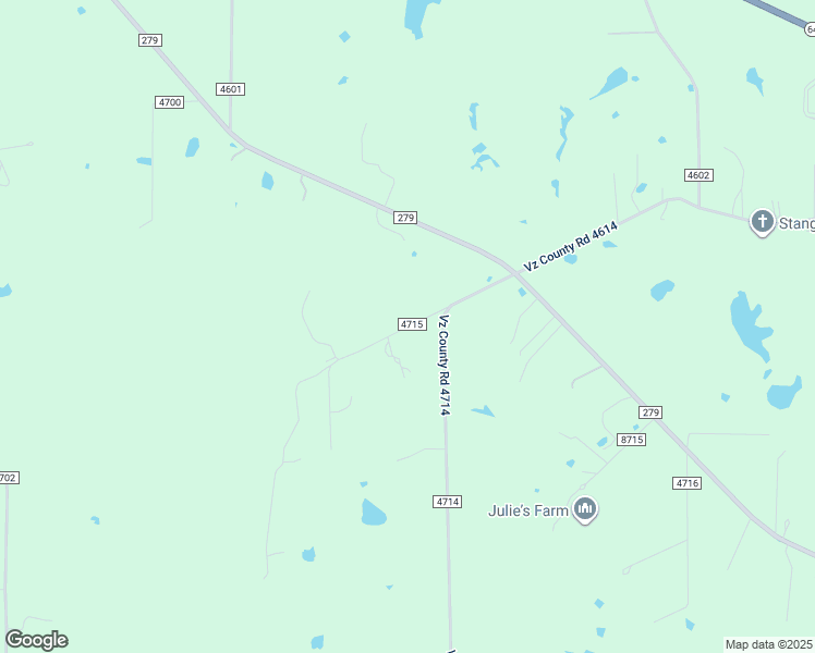 map of restaurants, bars, coffee shops, grocery stores, and more near County Road 4715 in Van Zandt County