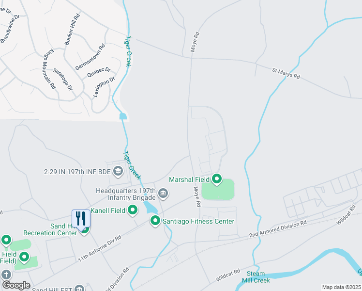 map of restaurants, bars, coffee shops, grocery stores, and more near 9231 2nd Infantry Division Road in Columbus