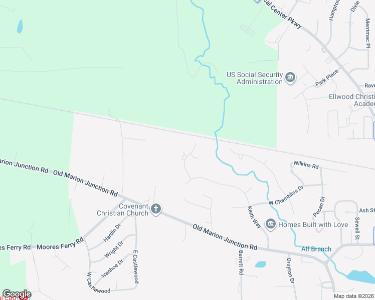 map of restaurants, bars, coffee shops, grocery stores, and more near 203 Speir Circle in Selma