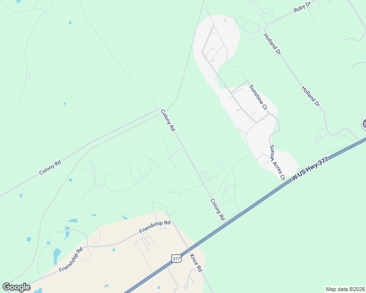 map of restaurants, bars, coffee shops, grocery stores, and more near Colony Rd in Hood