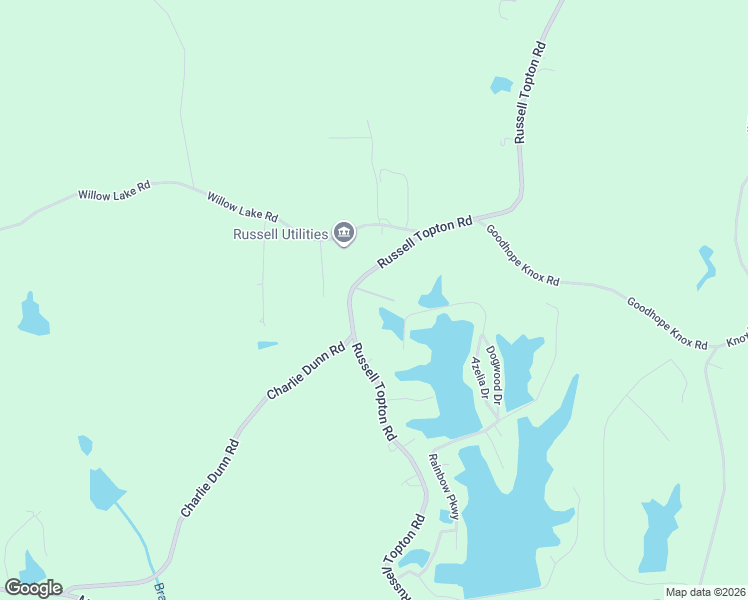 map of restaurants, bars, coffee shops, grocery stores, and more near 5950 Russell Topton Road in Lauderdale