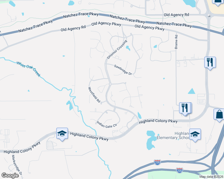 map of restaurants, bars, coffee shops, grocery stores, and more near 233 Highland Garrison in Ridgeland