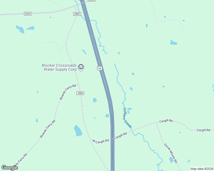 map of restaurants, bars, coffee shops, grocery stores, and more near U.S. 59 in Marshall