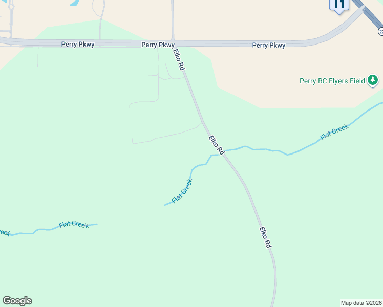 map of restaurants, bars, coffee shops, grocery stores, and more near 2035 Elko Road in Perry
