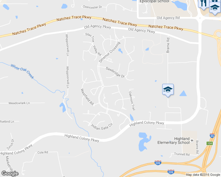 map of restaurants, bars, coffee shops, grocery stores, and more near 205 Bellewether Pass in Ridgeland