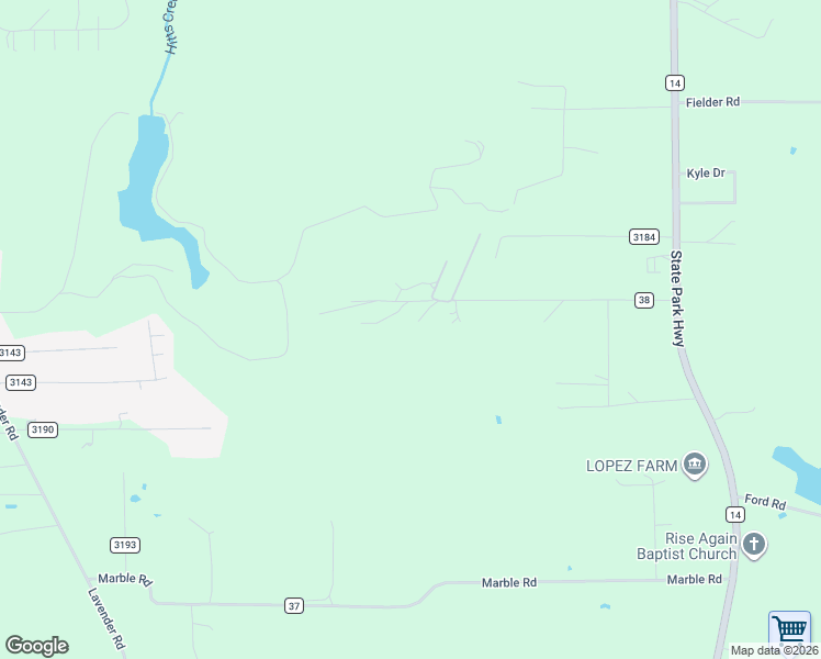 map of restaurants, bars, coffee shops, grocery stores, and more near 309 County Road 38 in Tyler