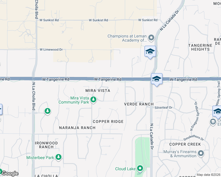 map of restaurants, bars, coffee shops, grocery stores, and more near 11952 North Thornbush Drive in Oro Valley